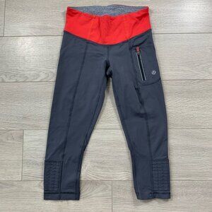 Lululemon Grey Run Crop Leggings